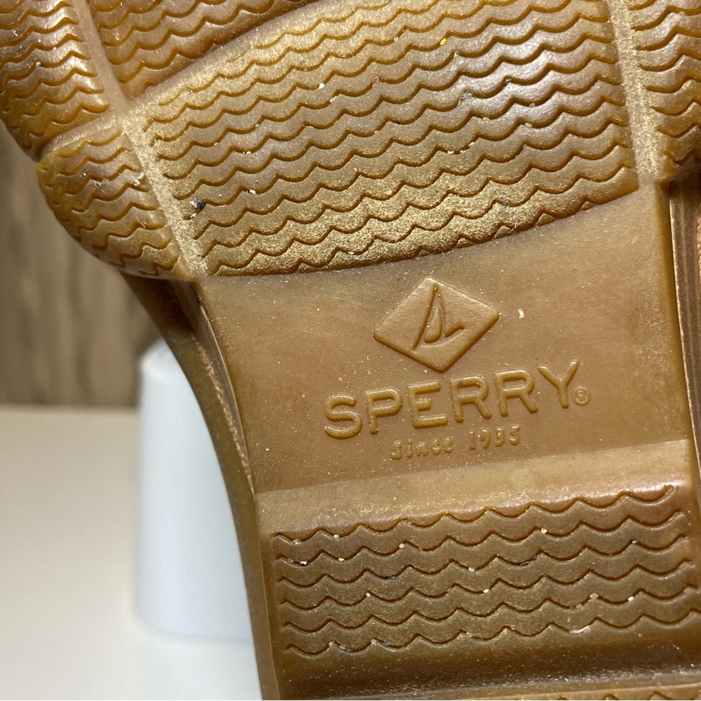 Sperry Top Sider Saltwater Wedge Tide Women's 7 Duck Boot Brown Leather STS80770 - Picture 8 of 16